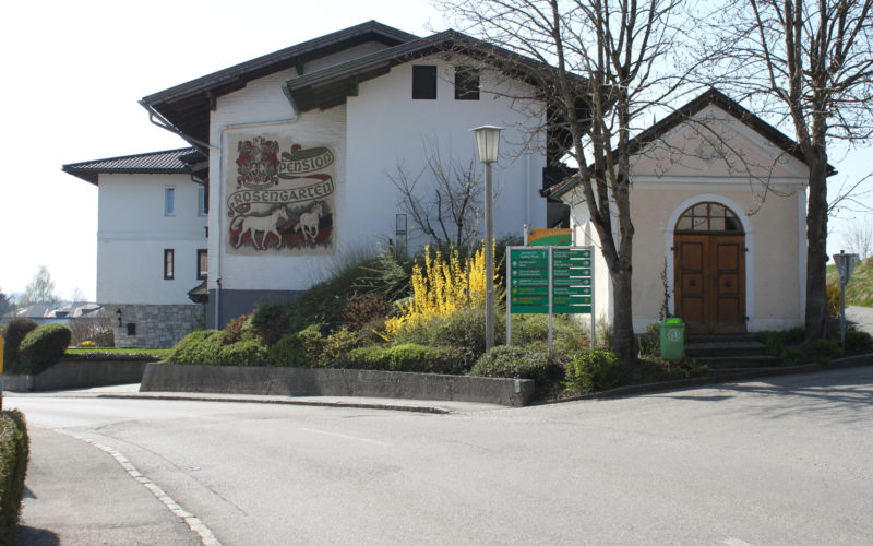 Die Pension Rosengarten von außen...